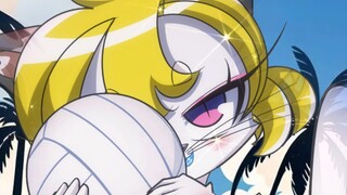 蘑菇蘑菇猫娘沙滩死库水兽兽亲亲抱抱舞