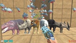 Animal Survival Dungeon. Escape from the Piranha herd! Animal Revolt Battle Simulator