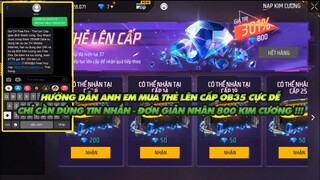 Free Fire| Hướng dẫn anh em mua thẻ lên cấp OB35 nhận 800 Kim cương bằng điện thoại cực kì dễ