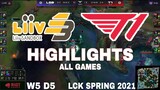 Highlight LSB vs T1 (All Game) LCK Mùa Xuân 2021 | LCK Spring 2021 | Liiv Sandbox vs T1