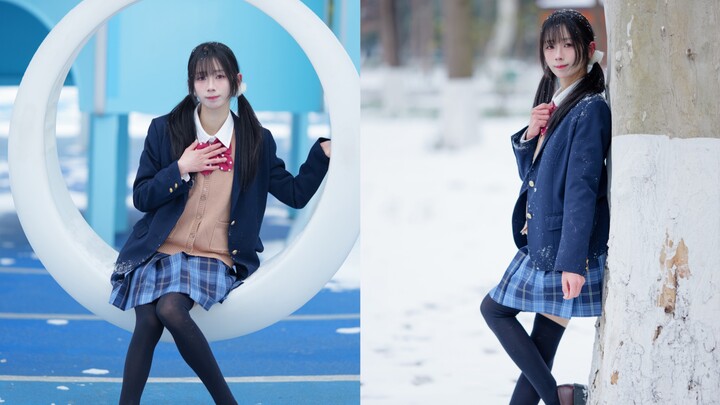 【مزيج الثلج】 SnowMix من أول ثلوج ووهان ♪/ شكلٌ ظريف مع ذيلَي حصان مربوطين بعناية—