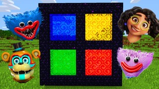 Minecraft : DO NOT CHOOSE THE WRONG PORTAL! (HuggyWuggy,Encanto,GlamrockFreddy,KissyMissy)