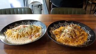 Mì ống và Pizza thịt xông khói 🥓 #ảmhucduongpho