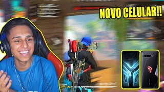 NOBRU JOGANDO NO SEU NOVO CELULAR!! | FREE FIRE CLIPES [HD]