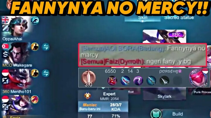 NIAT NGECOUNTER FANNY GUA MALAH KE COUNTER BALIK SAMPAI MATI 14x MAIN SABER KWKW!!