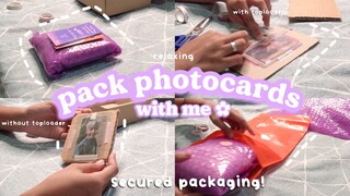 pack photocards with me! | how to package photocards (with & without toploader) secured packaging!