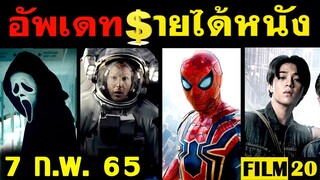 อัพเดทรายได้หนัง Spider Man - Moonfall - Scream - ผีชีวะ - บอกโลกให้รู้ว่ากูรักมึง อื่นๆ ณ 7 ก.พ. 65