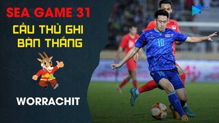 WORRACHIT ĐÁ BỒI SAU 2 CÚ SÚT TỪ ĐỒNG ĐỘI ĐỂ NÂNG TỈ SỐ LÊN 3-0 CHO U23 THÁI LAN