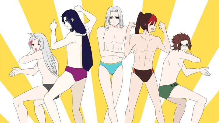 Onmyoji and shikigami's fat times (swimming trunks) show