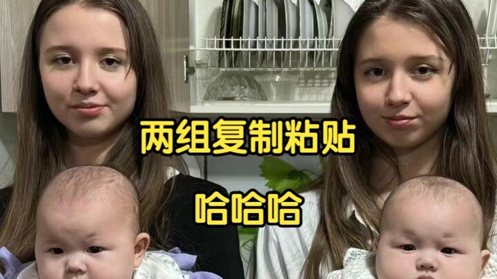 Foreign grandma’s birthday! The twin sisters, each holding a twin baby, look absolutely stunning sta