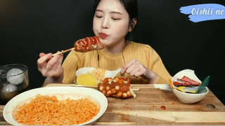 Mì Buldak Róse , hotdog phô mai phần 5 #anngonmoingay