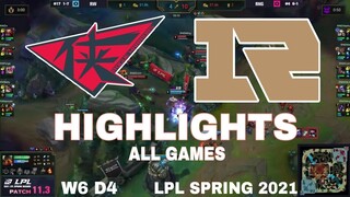 Highlight RW vs RNG (All Game) LPL Mùa Xuân 2021 | LPL Spring 2021 | Rogue Warriors vs RNG