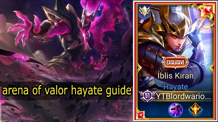 arena of valor hayate guide hayate aov hayate gameplay