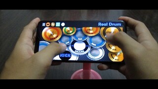 [NO BACKGROUND MUSIC] Kahit Ayaw Mo Na (Real Drum App Cover)