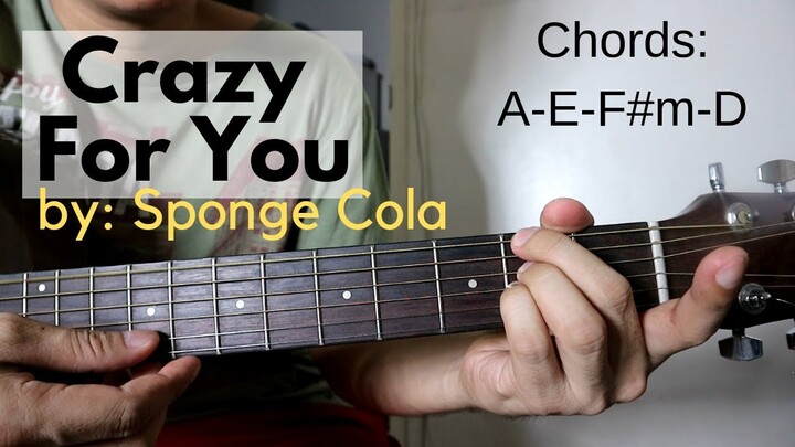Crazy For You (Easy Guitar Tutorial) - Sponge Cola