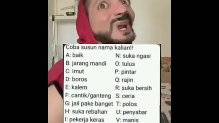 coba susun nama kalian sendiri