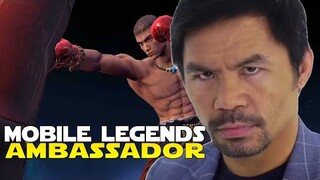 ML NEW AMBASSADOR MANNY PACQUIAO! MOBILE LEGENDS X MANNY PACQUIAO SUMMARY MLBB NEWS