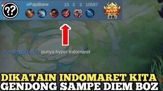 Dikatain retri Indomart kita gendong sampe tak bisa berkata kata