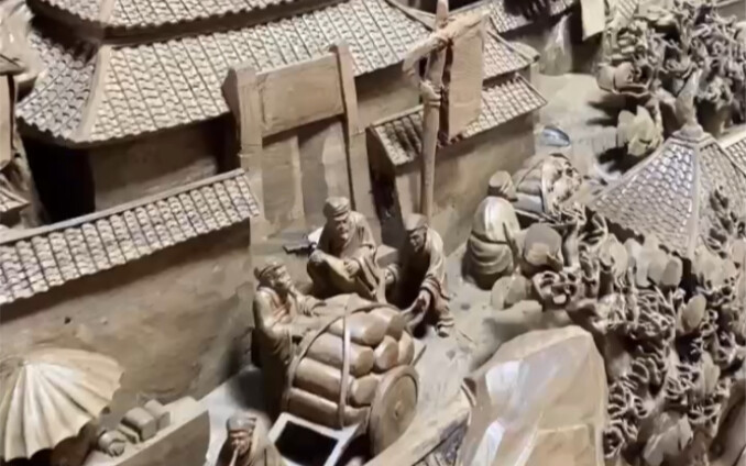 Gloomy Golden Nanmu Wood – Inspired by “Along the River During the Qingming Festival,” a Testament t