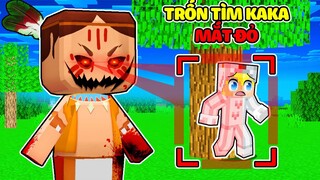 TÔ GÀ THỬ THÁCH 24H TRỐN TÌM KINH DỊ CÙNG KAKA MẮT ĐỎ ĐÁNG SỢ TRONG MINECRAFT*TÔ GÀ KAKA MẮT ĐỎ