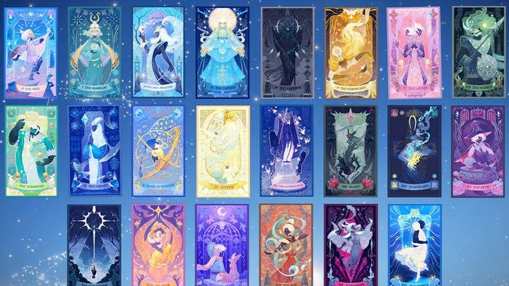 In 7 months, I created 22 Sky: Children of the Light cards!