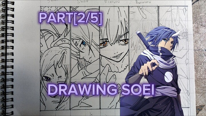 Drawing soei 🟣dari anime Tensei Shitara Slime Datta Ken PART[2/5] BNW