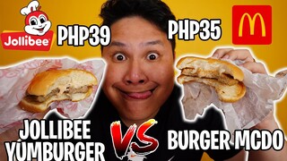 JOLLIBEE YUMBURGER VS BURGER MCDO - SINO MAS SULIT?