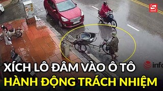 Xích lô đâm vào ô tô, hành động đầy trách nhiệm của tài xế khiến dân mạng thả tim rần rần