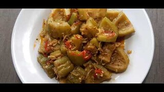 Khổ qua sào sã ớt. Món chay. Bếp cô tư tập 280.?