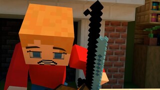 Robot Chicken animation but it's the MC version