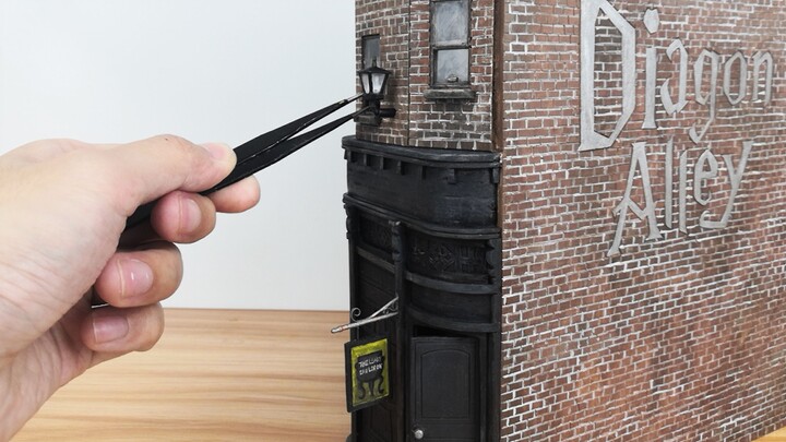 The handmade Diagon Alley bookend