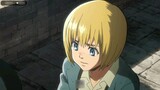 Mikasa memberi makan mosaik Eren