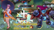 kagura combo sama atlas 99%op ?? || MLBB X ANIME ||🤫uss kagura  selingkuh tu sama atlas 😁😂