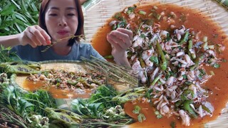 ป่นกบใข่ข่าอ่อนหอมๆ แกล้มผักกาดย่าหอมๆ แซ่บเข้ากันป่านหยัง19/ก.ค64