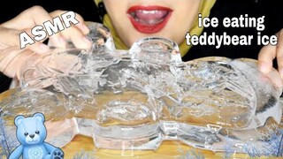 ASMR ICE EATING |MAKAN ES BATU | ICE CRYSTAL TEDDY BEAR 🐻🐻🐻 |smokey ice|segar ASMR MUKBANG INDONESIA