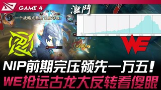 NIP vs WE: NIP áp đảo hoàn toàn giai đoạn đầu, dẫn trước tới 15 nghìn! WE giành được Rồng Cổ Đại, lậ