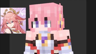 [Minecraft x Genshin Impact] is Yaeko, but Fang