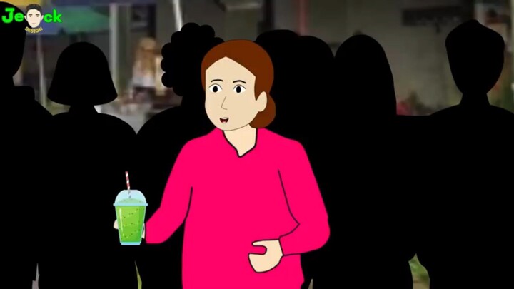 AZAB PENJUAL ES MATCHA CULAS GANTI BUBUK MATCHA DENGAN LUMUT DAN PEWARNA || ANIMASI AZAB