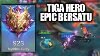 Nana Gajah, Miya & Saber Satu Tim Membantai Musuh di Mythical Glory 900+!! Gameplay Nana 2023