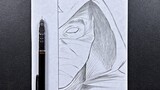 Sketch tutorial | how to draw moon knight easy step-by-step