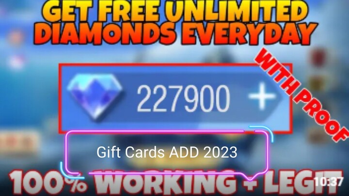 Get FREE UNLIMITED Diamonds EveryDay in Mobile Legends | FREE Gift Cards ADD 200K
