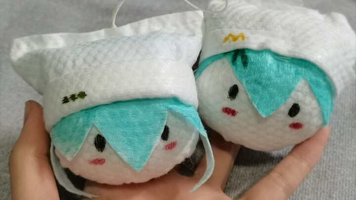 【Hướng dẫn làm bánh gạo nhỏ Hatsune】Chỉ cần hai chiếc khăn rửa mặt là bạn đã có ngay một em bé dễ th