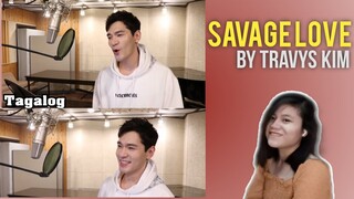 SAVAGE LOVE (Multi-Language Cover) I By Travys Kim I Filipino Reaction Video