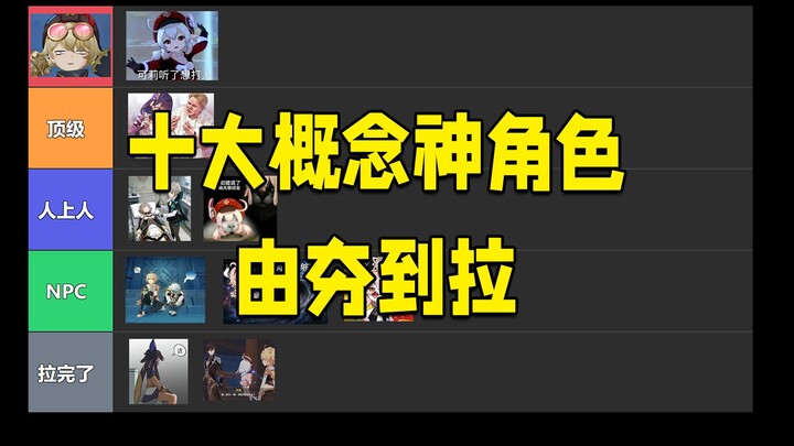 Genshin Impact: The Top Ten Conceptual Gods, Ranked from Awesome to Meh! Which one is the most dange