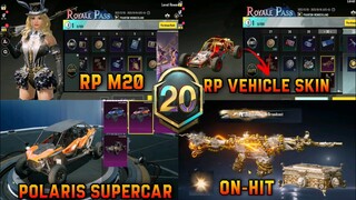 ROYAL PASS MONTH 20 | 1 TO 50RP LEAKS | RP VEHICLE | M416 UPGRADE ON-HIT | POLARIS SUPERCAR COLLAB