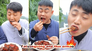 Songsong and Ermao Eating Spicy Food Challenge || Funny Video 2022 || Funny Mukbang