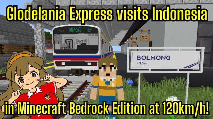 Glodelania Express visits Indonesia in Minecraft Bedrock Edition at 120km/h