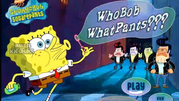 SpongeBob blows bubbles (finally stuck)
