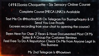 (49$)Sonia Choquette Course Six Sensory Online Course download