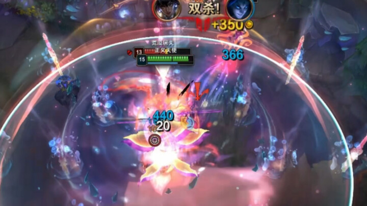 Two clowns suddenly appeared in a game